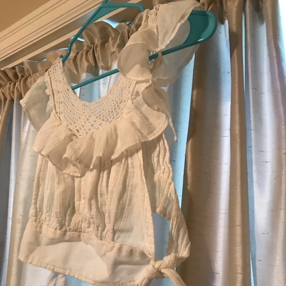 Free People Side Tie Crop Top Sz Small - Picture 2 of 3